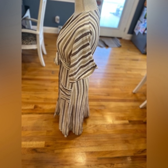 Free People Linen Stripe Dress - Picture 2 of 7